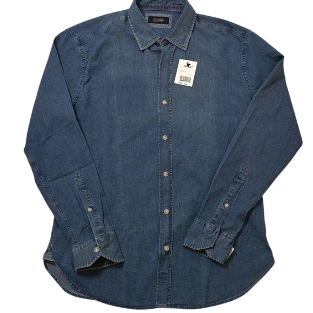 34 Heritage Denim Button-Down Shirt – Men’s M – New